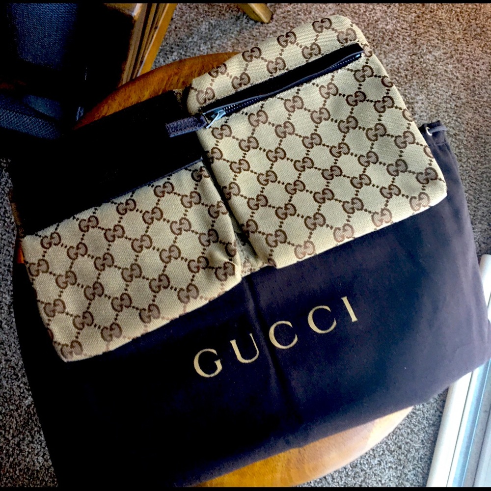 Gucci Waist bag, Brown, Canvas W29 x H15 X D2cm(Approx)/Belt Length 103